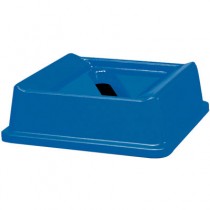 Untouchable Slotted Recycling Top, Square, 20 1/8 x 20 1/8 x 6 1/4, Blue