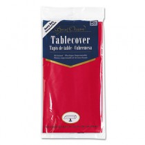 Plastic Tablecovers, 54 x 108, Real Red