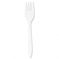 Style Setter Mediumweight Plastic Forks, White