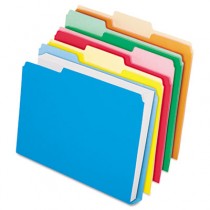 DoubleStuff File Folders, 1/3 Cut, Letter, Assorted