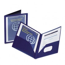 ViewFolio Polypropylene Portfolio, 50-Sheet Capacity, Blue/Clear