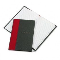 Record/Account Book, Black/Red Cover, 144 Pages, 7 7/8 x 5 1/4