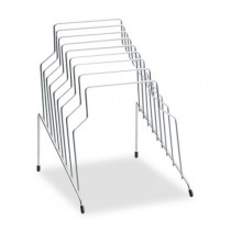 Step File, Eight Sections, Wire, 10 1/8 x 12 1/8 x 11 7/8, Silver