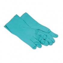 Nitrile Flock-Lined Gloves, Green, X-Large