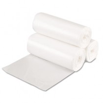 High-Density Can Liner, 17 x 17, 4-Gallon, 6 Micron Equivalent, Clear, 50/Roll