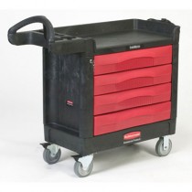 TradeMaster Cart, 500-lb Cap., 1 Shelf, 18 3/8w x 40 5/8d x 33 3/8h, Black
