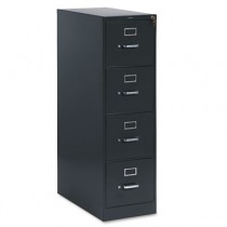 310 Series Four-Drawer, Full-Suspension File, Letter, 26-1/2d, Charcoal