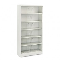 600 Series Open Shelving, 6-Shelf, Steel, Letter, 36w x 13-3/4d x 75-7/8h, Gray