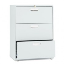 600 Series Three-Drawer Lateral File, 30w x19-1/4d, Light Gray