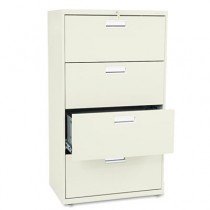 600 Series Four-Drawer Lateral File, 30w x19-1/4d, Putty