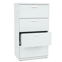 600 Series Four-Drawer Lateral File, 30w x19-1/4d, Light Gray