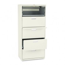 600 Series Five-Drawer Lateral File, 30w x19-1/4d, Putty