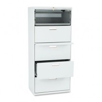 600 Series Five-Drawer Lateral File, 30w x19-1/4d, Light Gray