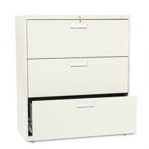 600 Series Three-Drawer Lateral File, 36w x19-1/4d, Putty