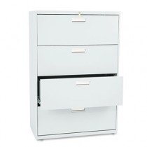 600 Series Four-Drawer Lateral File, 36w x19-1/4d, Light Gray