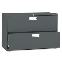 600 Series Two-Drawer Lateral File, 42w x19-1/4d, Charcoal