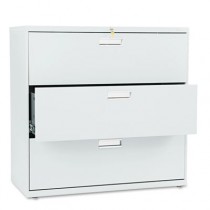 600 Series Three-Drawer Lateral File, 42w x19-1/4d, Light Gray