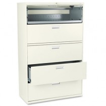600 Series Five-Drawer Lateral File, 42w x19-1/4d, Putty