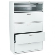 600 Series Five-Drawer Lateral File, 42w x19-1/4d, Light Gray