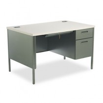 Metro Classic Right Pedestal Desk, 48w x 30d x 29-1/2h, Gray Patterned/Charcoal