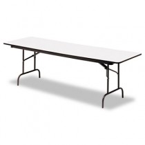 Premium Wood Laminate Folding Table, Rectangular, 96w x 30d x 29h, Gray