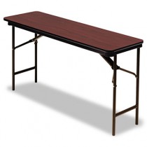 Premium Wood Laminate Folding Table, Rectangular, 60w x 18d x 29h, Mahogany