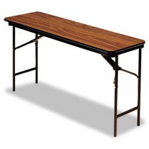 Premium Wood Laminate Folding Table, Rectangular, 60w x 18d x 29h, Oak