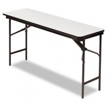 Premium Wood Laminate Folding Table, Rectangular, 60w x 18d x 29h, Gray