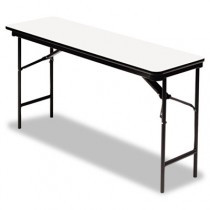 Premium Wood Laminate Folding Table, Rectangular, 72w x 18d x 29h, Gray
