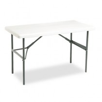 IndestrucTable TOO 1200 Series Resin Folding Table, 48w x 24d x 29h, Platinum