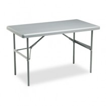 IndestrucTable TOO 1200 Series Resin Folding Table, 48w x 24d x 29h, Charcoal