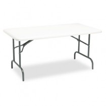 IndestrucTable TOO 1200 Series Resin Folding Table, 60w x 30d x 29h, Platinum
