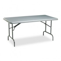 IndestrucTable TOO 1200 Series Resin Folding Table, 60w x 30d x 29h, Charcoal