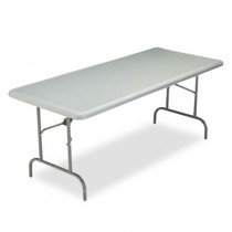 IndestrucTable TOO 1200 Series Resin Folding Table, 72w x 30d x 29h, Charcoal