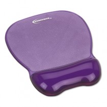 Gel Mouse Pad w/Wrist Rest, Nonskid Base, 8-1/4 x 9-5/8, Purple