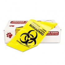 Health Care Infectious Linen Liners,"BIOHAZARD",1.3mil, 30x43, Yellow