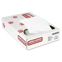 Industrial Strength Commercial Can Liners, 30 gal, .7 mil, White