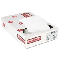 Industrial Strength Commercial Can Liners, 56 gal, .9 mil, White