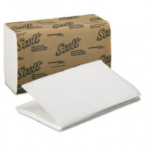 SCOTT 1-Fold Paper Towels, 9 3/10 x 10 1/2, White