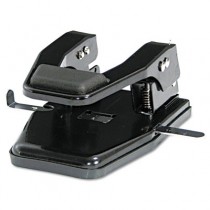 40-Sheet Heavy-Duty Two-Hole Punch, 9/32" Holes, Padded Handle, Black