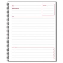 Meeting Notebook, 11 x 8 1/2, 80 Ruled Sheets