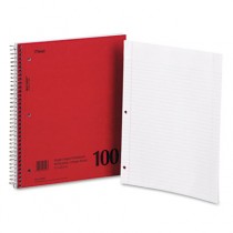 Spiral Bound 1 Subject Notebook, College Rule, White, 100 Sheets/Pad