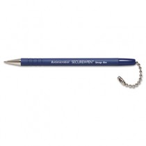 Secure-A-Pen Replacement Ballpoint Counter Pen, Blue Ink, Medium