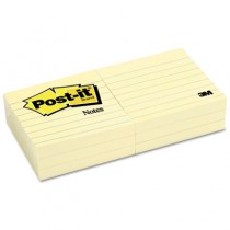 Original Notes, 3 x 3, Lined, Canary Yellow, 6 100-Sheet Pads/Pack