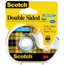 667 Double-Sided Removable Office Tape and Dispenser, 3/4" x 400"