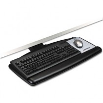 Positive Locking Keyboard Tray, Standard Platform, 21-3/4" Track, Black