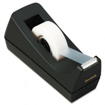 Desktop Tape Dispenser, 1" core, Weighted Non-Skid Base, Black