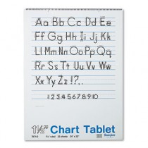 Chart Tablets w/Manuscript Cover, Ruled, 24 x 32, White, 25 Sheets/Pad