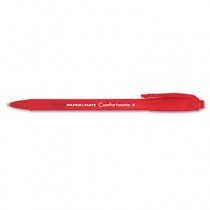 ComfortMate Ballpoint Retractable Pen, Red Ink, Medium, Dozen