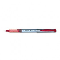 V Razor Point Porous Point Stick Liquid Pen, Red Ink, Extra Fine